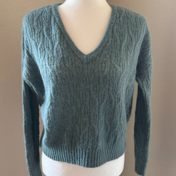 Teal Mawdell Alpaca Blend Sweater - Picture 1 of 8